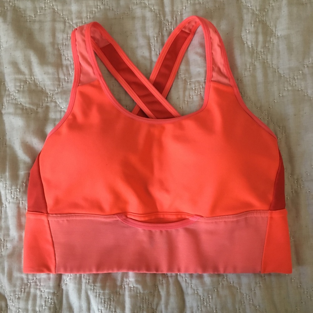 Under Armour coral colored bra